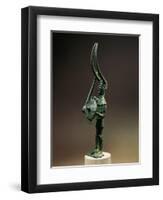 Bronze Statuette of Armed Warrior, from Sardinia Region, Italy-null-Framed Giclee Print