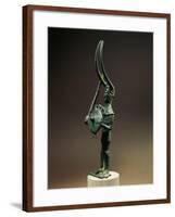 Bronze Statuette of Armed Warrior, from Sardinia Region, Italy-null-Framed Giclee Print