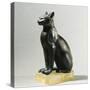 Bronze Statuette of Cat, Bastet's Sacred Animal-null-Stretched Canvas