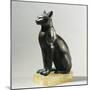 Bronze Statuette of Cat, Bastet's Sacred Animal-null-Mounted Giclee Print