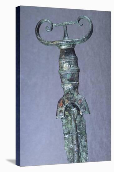 Bronze Sword Hilt, from Ancona, Marche, Italy-null-Stretched Canvas