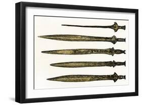 Bronze Swords of the Celts, Found in Ireland-null-Framed Giclee Print