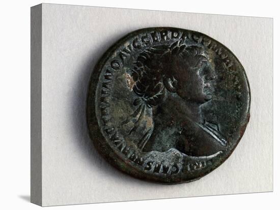 Bronze Trajan Sestertius from Zaragoza-null-Stretched Canvas