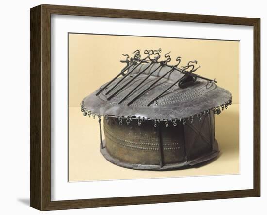 Bronze Urn Shaped Like Hut, from Vulci-null-Framed Giclee Print