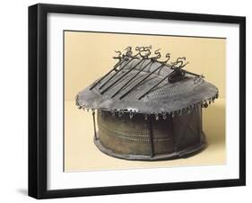 Bronze Urn Shaped Like Hut, from Vulci-null-Framed Giclee Print