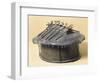 Bronze Urn Shaped Like Hut, from Vulci-null-Framed Giclee Print