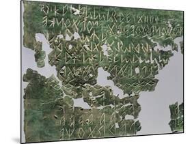 Bronze Votive Alphabetical Tablet, Veneto, Italy, Paleoveneti Civilization, 5th Century BC-null-Mounted Giclee Print