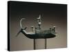 Bronze Votive Boat, from Sardinia Region-null-Stretched Canvas