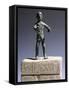 Bronze Votive Statue with Inscription on Pedestal, Veneto, Italy, Paleoveneti Civilization-null-Framed Stretched Canvas