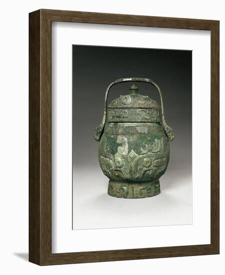 Bronze Yu Vase, Shang Dynasty-null-Framed Giclee Print