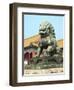 Bronzed Lion Guards Gate of Heavenly Purity, Forbidden City, UNESCO Site, Beijing, China, Asia-Kimberly Walker-Framed Photographic Print