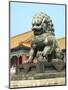 Bronzed Lion Guards Gate of Heavenly Purity, Forbidden City, UNESCO Site, Beijing, China, Asia-Kimberly Walker-Mounted Photographic Print