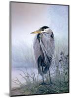 Brooding Heron-Don Li-Leger-Mounted Art Print