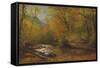 Brook in Woods-Albert Bierstadt-Framed Stretched Canvas