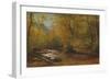 Brook in Woods-Albert Bierstadt-Framed Premium Giclee Print