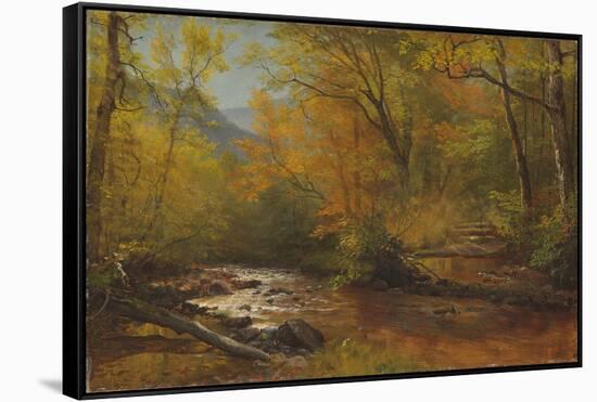 Brook in Woods-Albert Bierstadt-Framed Stretched Canvas