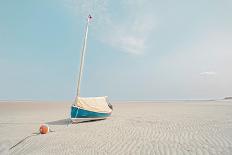 Sailboat in Teal and Coral-Brooke T. Ryan-Photographic Print
