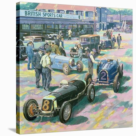 Brooklands Heyday-Clive Metcalfe-Stretched Canvas