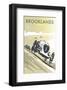 Brooklands, Waybridge - Dave Thompson Contemporary Travel Print-Dave Thompson-Framed Giclee Print