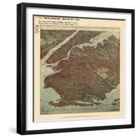 Brooklyn 1908 Bird's Eye View-null-Framed Giclee Print