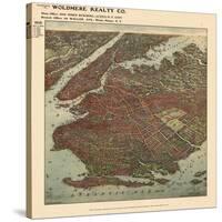 Brooklyn 1908 Bird's Eye View-null-Stretched Canvas