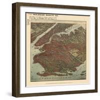 Brooklyn 1908 Bird's Eye View-null-Framed Giclee Print