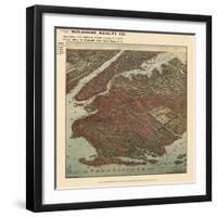 Brooklyn 1908 Bird's Eye View-null-Framed Giclee Print