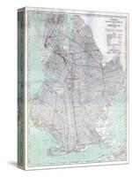 Brooklyn 1920 Transit Map-null-Stretched Canvas