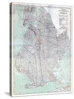 Brooklyn 1920 Transit Map-null-Stretched Canvas