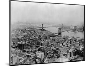 Brooklyn and Bridges over East River-null-Mounted Photographic Print
