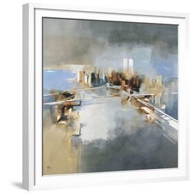 Brooklyn and Manhattan Bridges-Joan Farré-Framed Giclee Print