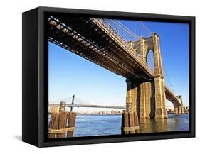 Brooklyn and Manhattan Bridges-Alan Schein-Framed Stretched Canvas