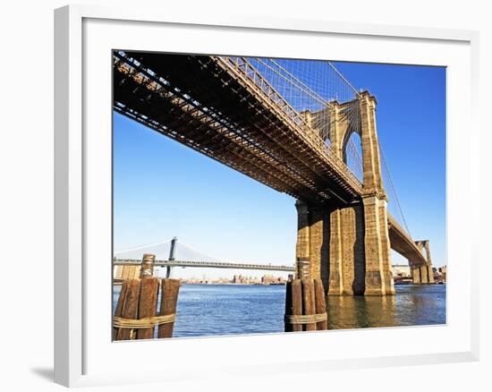 Brooklyn and Manhattan Bridges-Alan Schein-Framed Photographic Print