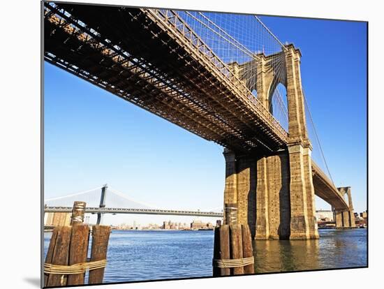 Brooklyn and Manhattan Bridges-Alan Schein-Mounted Photographic Print