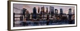 Brooklyn and Manhattan Bridges-Marti Bofarull-Framed Premium Giclee Print