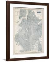 Brooklyn Blueprint-The Vintage Collection-Framed Giclee Print