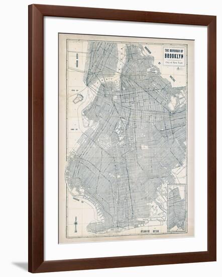 Brooklyn Blueprint-The Vintage Collection-Framed Giclee Print