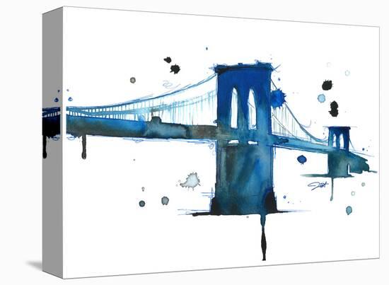 Brooklyn Blues-Jessica Durrant-Stretched Canvas