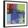 Brooklyn Bridge, 1983 (orange, blue, lime)-Andy Warhol-Framed Art Print