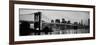 Brooklyn Bridge across the East River at Dusk, Manhattan, New York City, New York State, USA-null-Framed Photographic Print