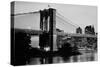 Brooklyn Bridge across the East River at dusk, Manhattan, New York City, New York State, USA-null-Stretched Canvas