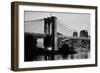 Brooklyn Bridge across the East River at dusk, Manhattan, New York City, New York State, USA-null-Framed Photographic Print
