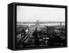 Brooklyn Bridge and Brooklyn from World Building-J.S. Johnston-Framed Stretched Canvas