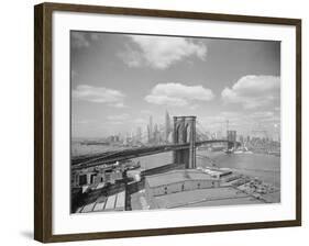 Brooklyn Bridge and City Skyline-Philip Gendreau-Framed Photographic Print