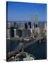 Brooklyn Bridge and East River, NYC-Mark Gibson-Stretched Canvas