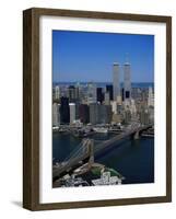 Brooklyn Bridge and East River, NYC-Mark Gibson-Framed Photographic Print