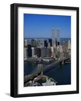 Brooklyn Bridge and East River, NYC-Mark Gibson-Framed Photographic Print