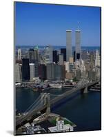 Brooklyn Bridge and East River, NYC-Mark Gibson-Mounted Photographic Print