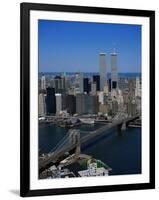 Brooklyn Bridge and East River, NYC-Mark Gibson-Framed Photographic Print