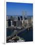 Brooklyn Bridge and East River, NYC-Mark Gibson-Framed Photographic Print